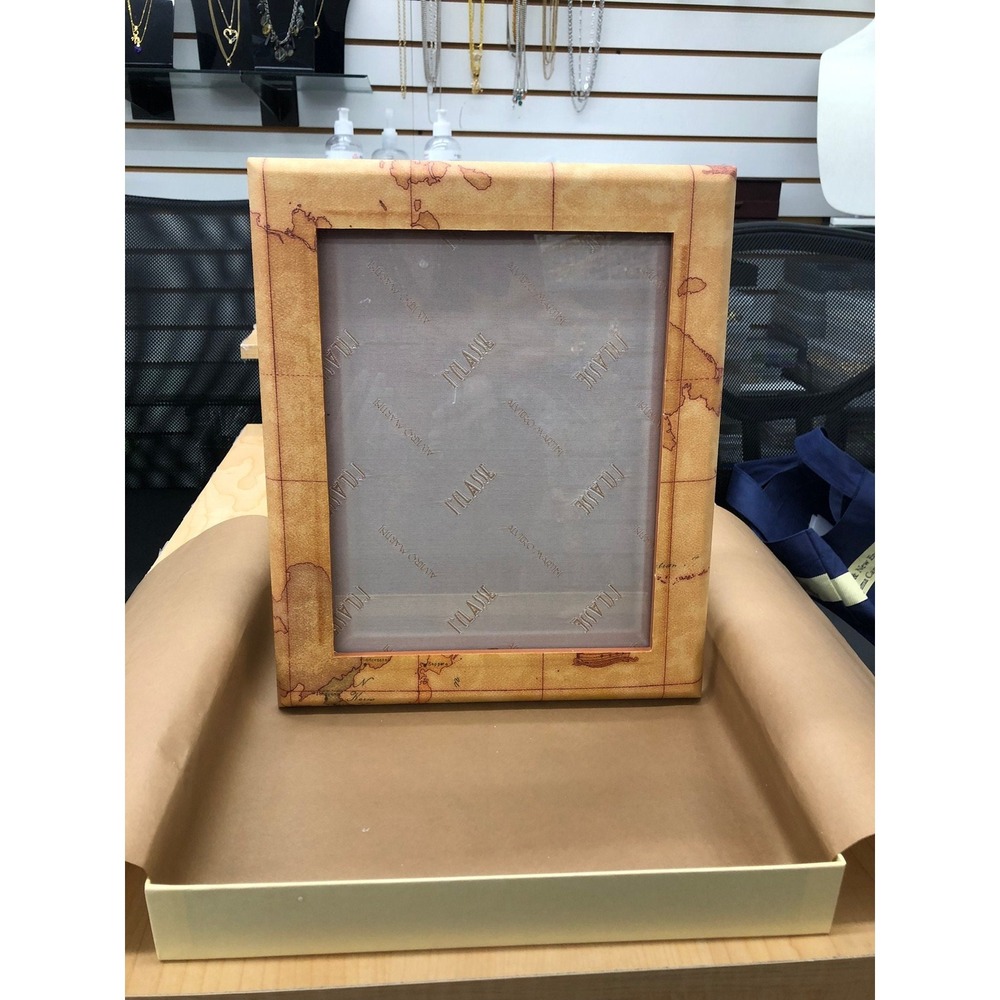 Leather Photo Frame - 8 x 10 ALVIERO MARTINI 1A Classe Geo -NWB - Picture 2 of 10